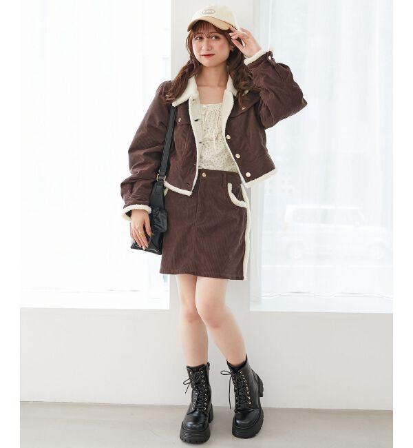  「ボアトリムクロップドジャケット」|その他|