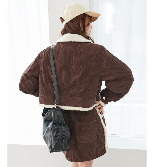  「ボアトリムクロップドジャケット」|その他|