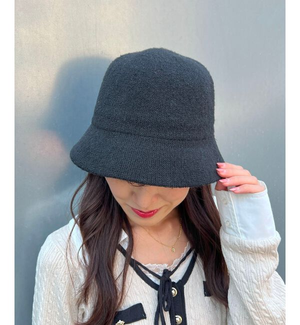  「ラメヤーンハット」|ハット|ブラック