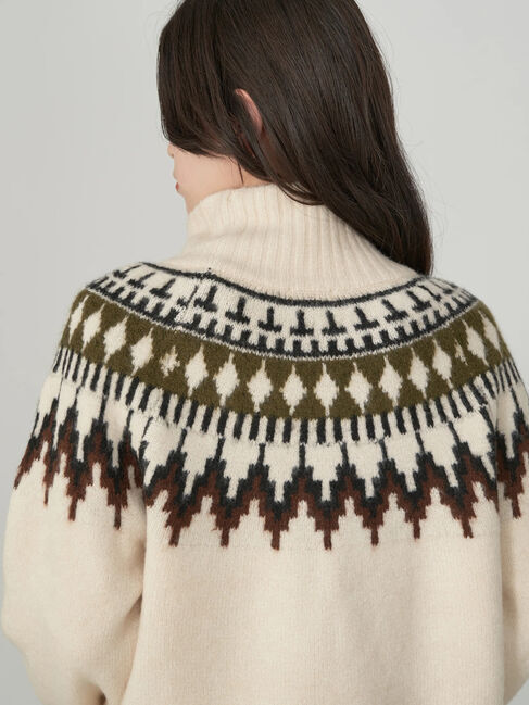 earth music&ecology「ノルディックショートニットプルオーバー」|ニット・セーター|