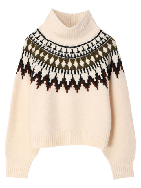 earth music&ecology「ノルディックショートニットプルオーバー」|ニット・セーター|