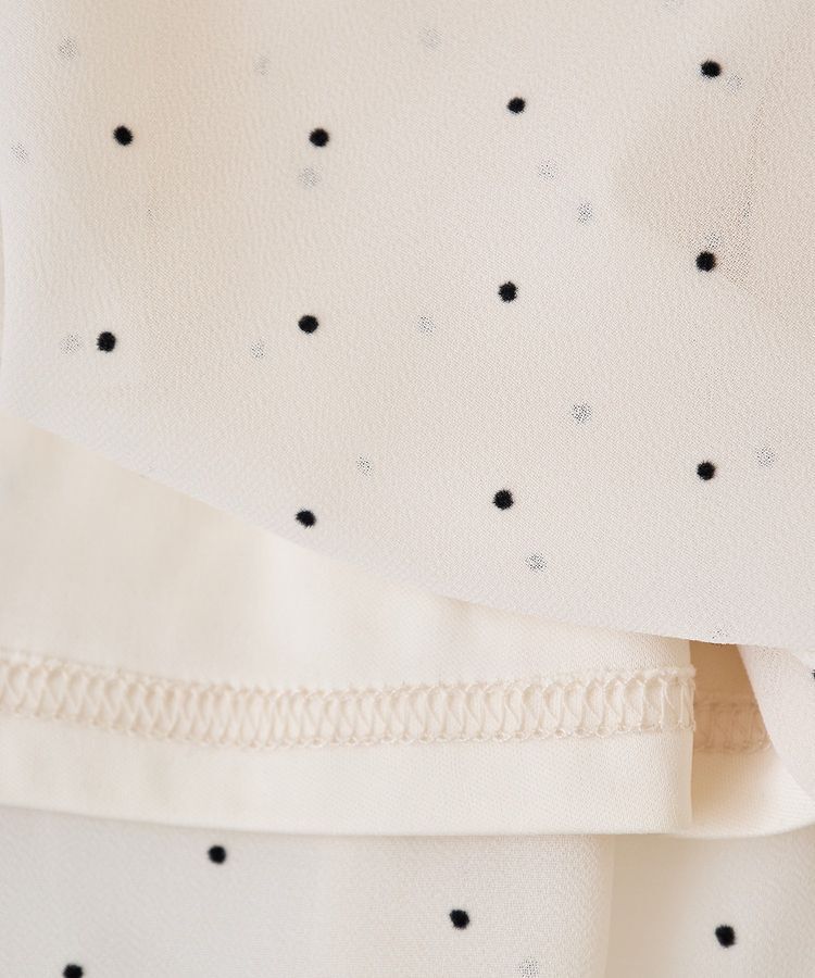 earth music&ecology「SET2点フロッキードットブラウス＋スカート」|スーツ|