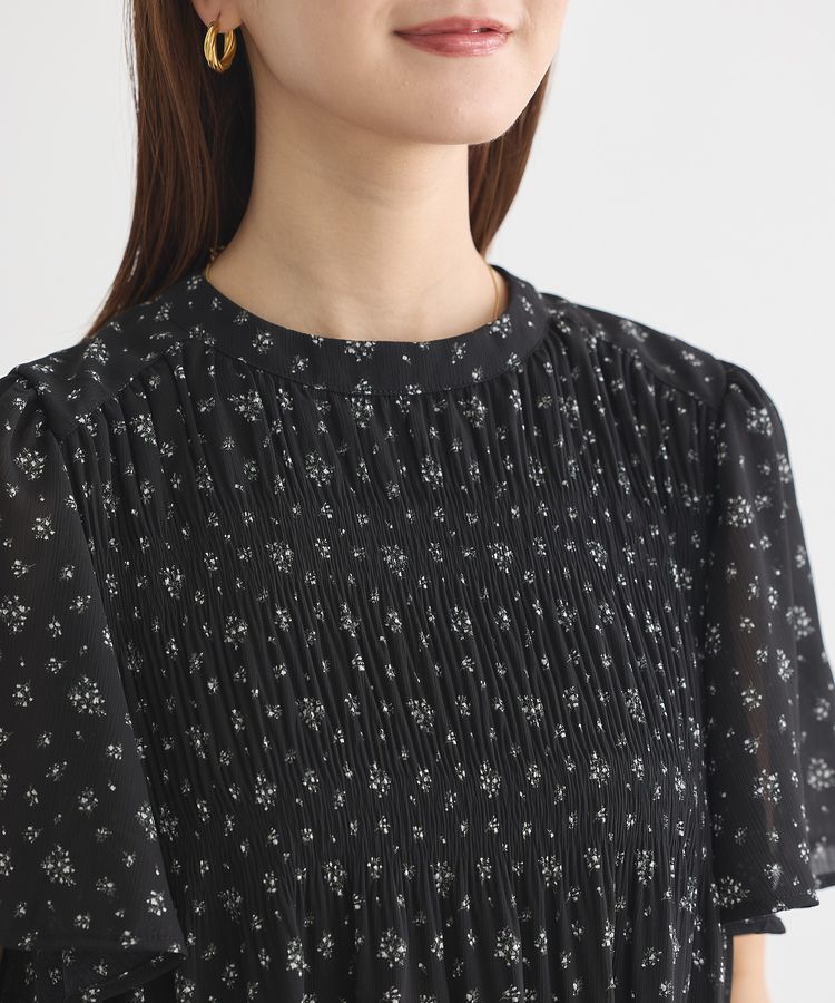 earth music&ecology「マジョリカプリーツ半袖ブラウス」|シャツ・ブラウス|