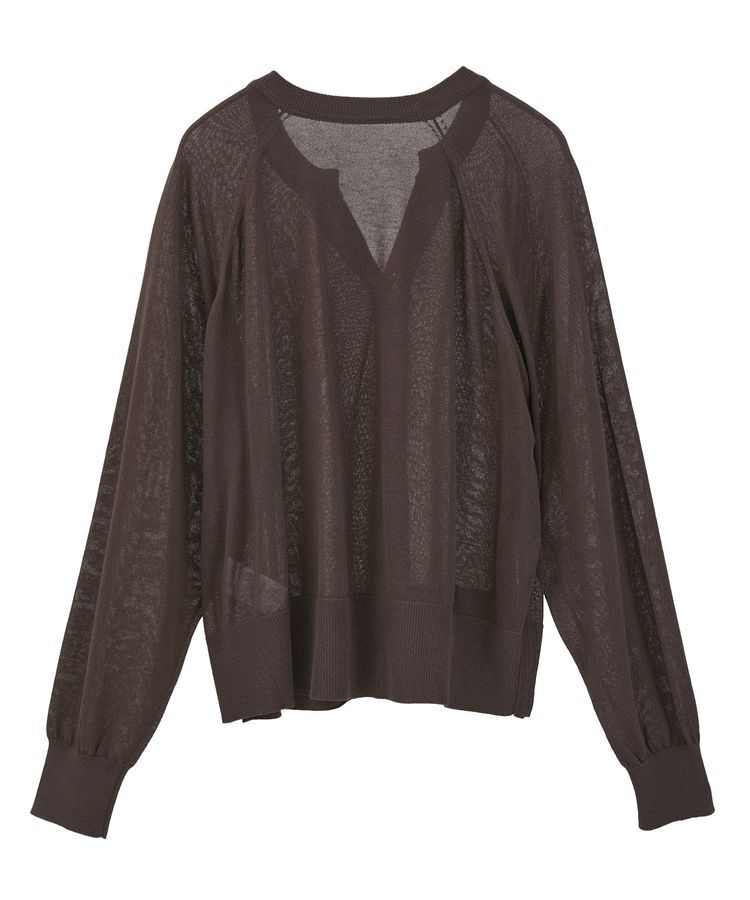 earth music&ecology「キーネックシアーカーディガン」|カーディガン|