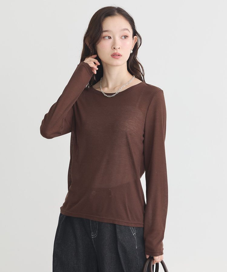 earth music&ecology「クルーネックシアーテレコプルオーバー」|Tシャツ・カットソー|