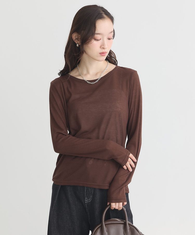 earth music&ecology「クルーネックシアーテレコプルオーバー」|Tシャツ・カットソー|