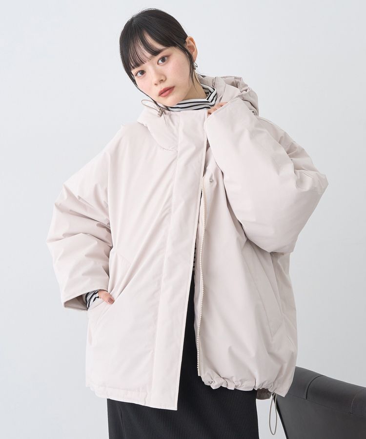 earth music&ecology「フーデットパファーコート」|ブルゾン・スタジャン|