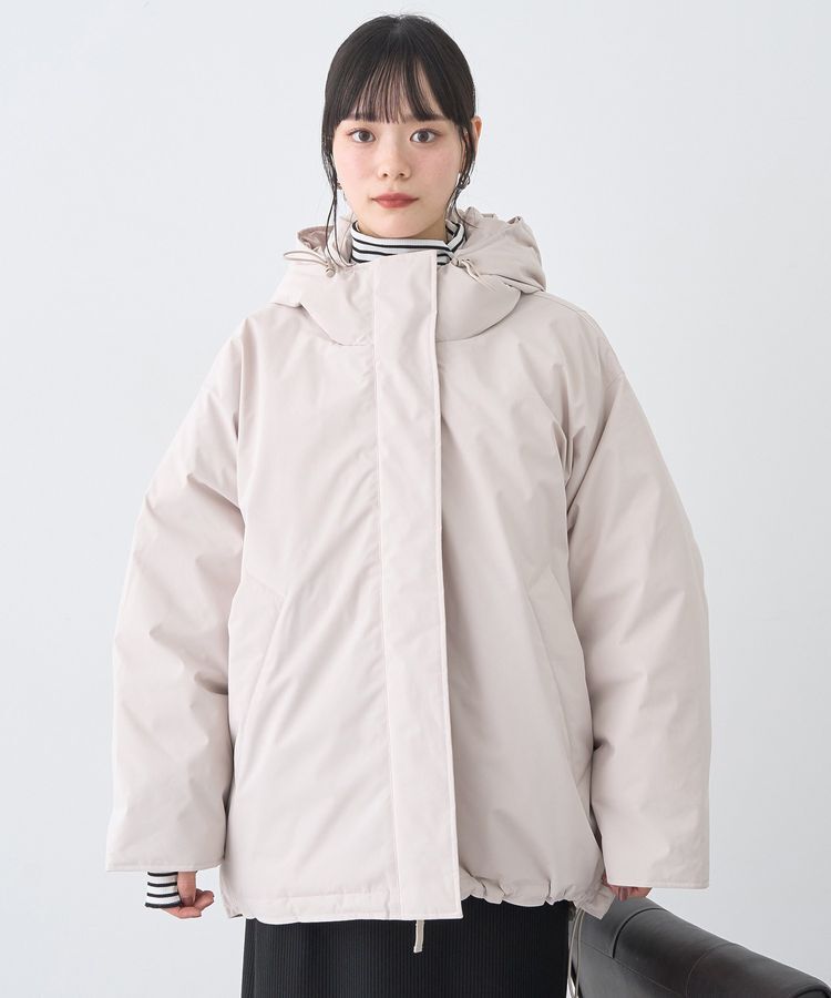 earth music&ecology「フーデットパファーコート」|ブルゾン・スタジャン|