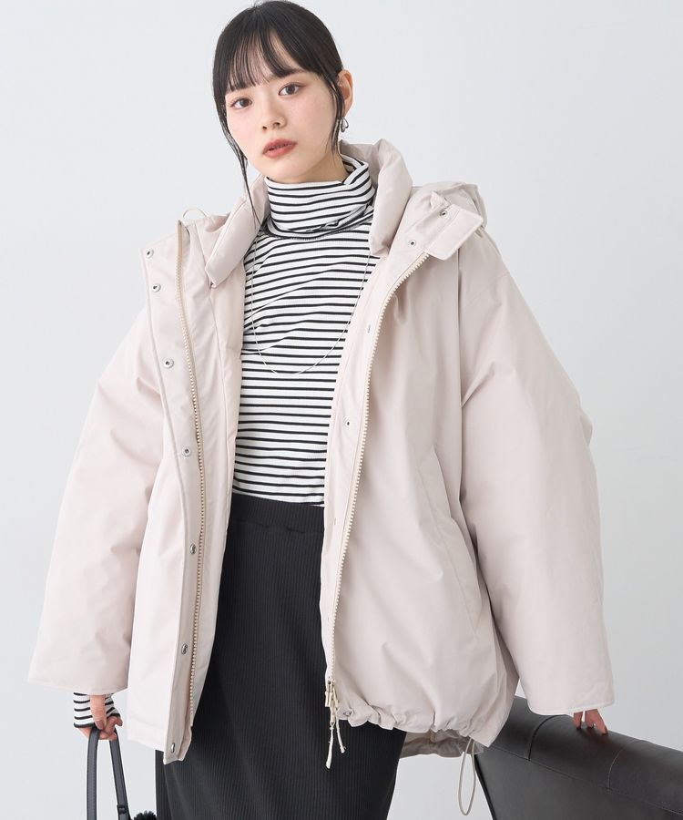 earth music&ecology「フーデットパファーコート」|ブルゾン・スタジャン|