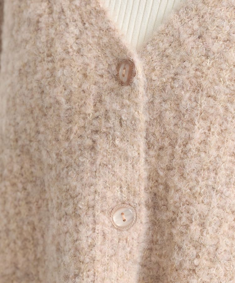 earth music&ecology「MIXカラーブークレカーディガン」|カーディガン|