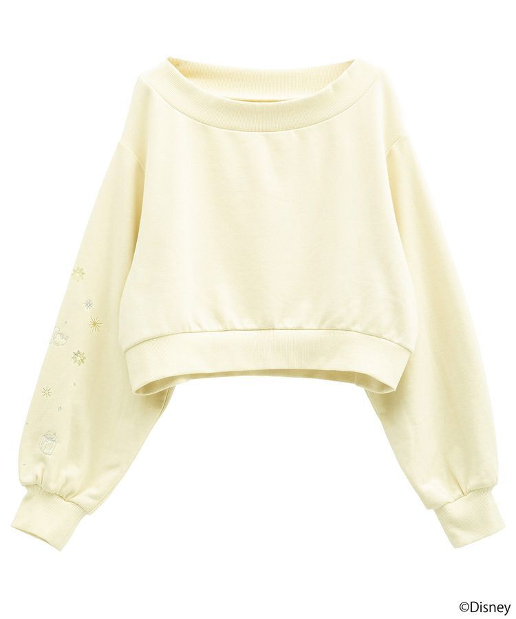 earth music&ecology「Disney/キラキラモチーフ刺繍オフショルスウェット」|スウェット・ジャージ|