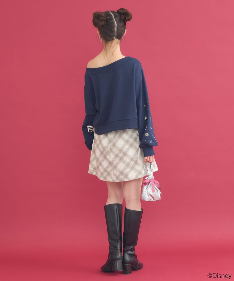 earth music&ecology「Disney/キラキラモチーフ刺繍オフショルスウェット」|スウェット・ジャージ|