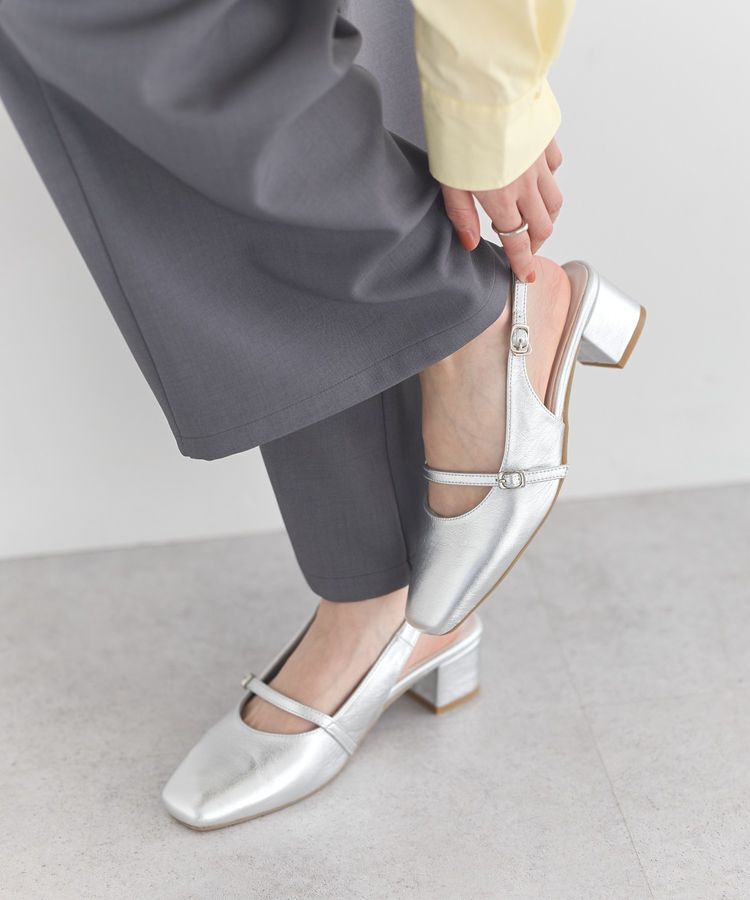 earth music&ecology「ベルトミュールパンプス」|パンプス|Silver