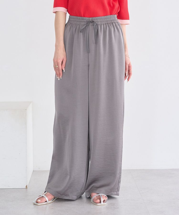 earth music&ecology「サテンイージーパンツ」|その他|Gray