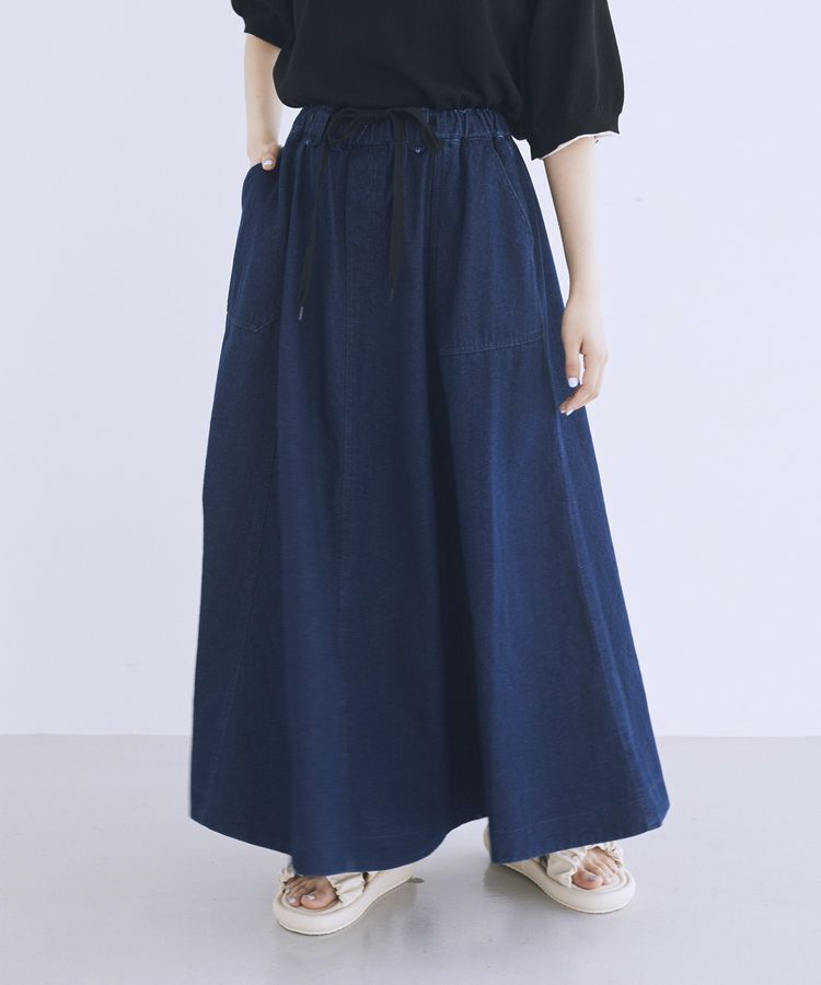 earth music&ecology「デニムフレアスカート」|フレア|