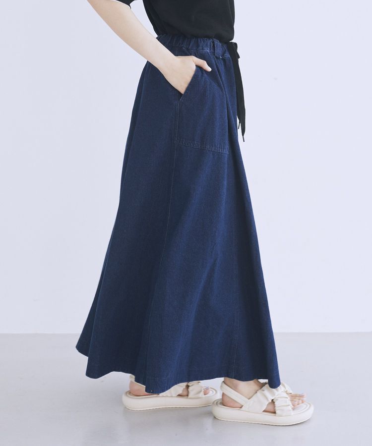 earth music&ecology「デニムフレアスカート」|フレア|