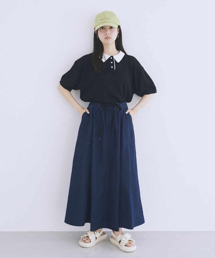 earth music&ecology「デニムフレアスカート」|フレア|