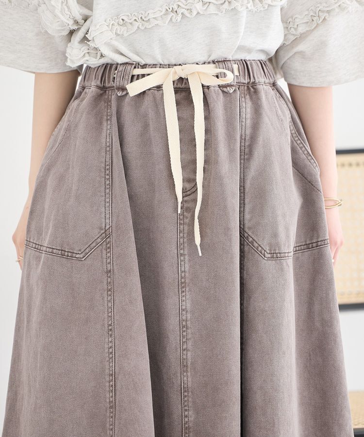 earth music&ecology「デニムフレアスカート」|フレア|