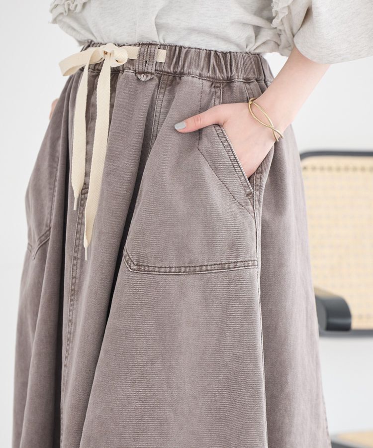 earth music&ecology「デニムフレアスカート」|フレア|