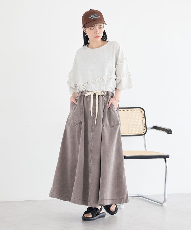 earth music&ecology「デニムフレアスカート」|フレア|