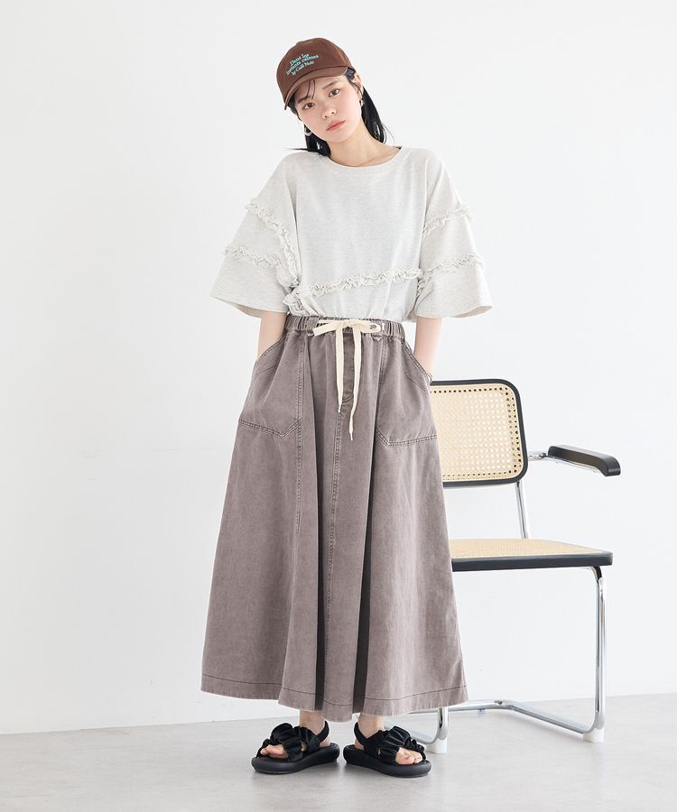 earth music&ecology「デニムフレアスカート」|フレア|