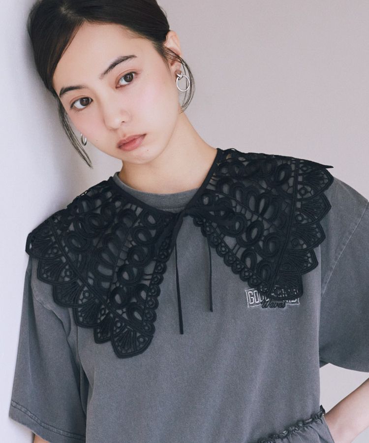 earth music&ecology「レースつけ襟」|その他|Black