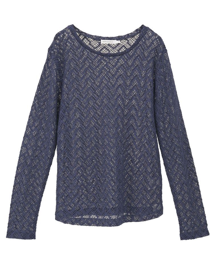 AMERICAN HOLIC「レース長袖プルオーバー」|Tシャツ・カットソー|