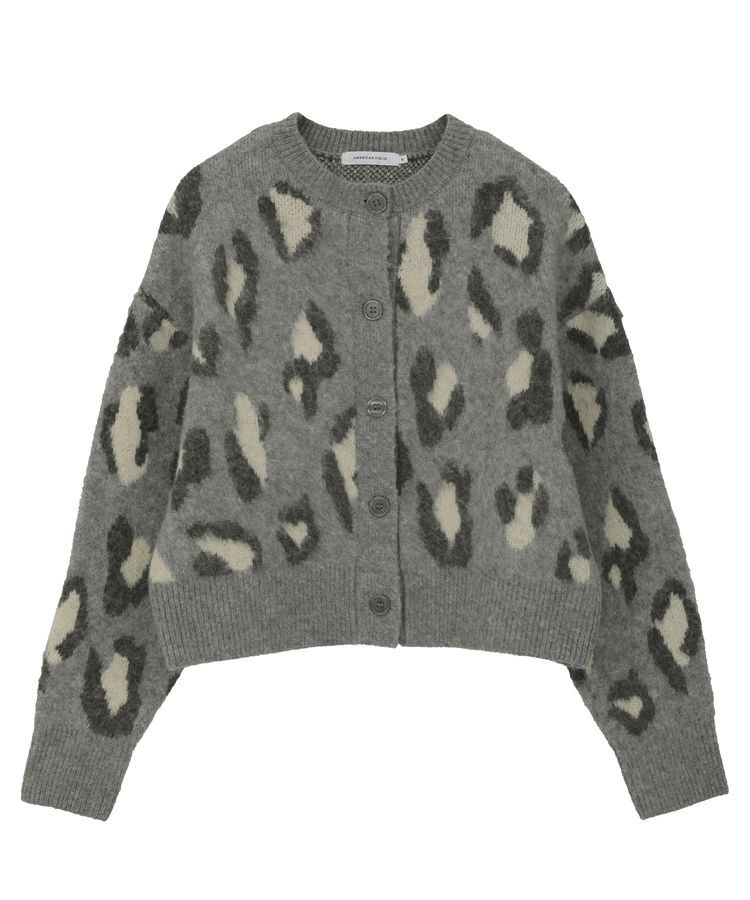 AMERICAN HOLIC「レオパード柄ニットカーディガン」|カーディガン|