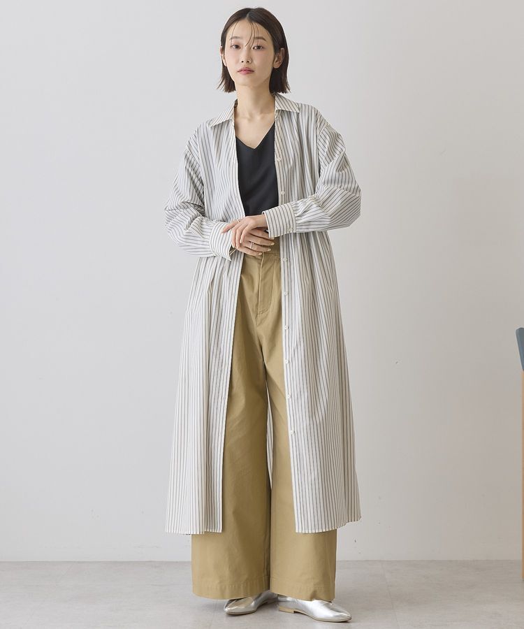 AMERICAN HOLIC「【イージーケア】ギャザーシャツワンピース」|ワンピース|