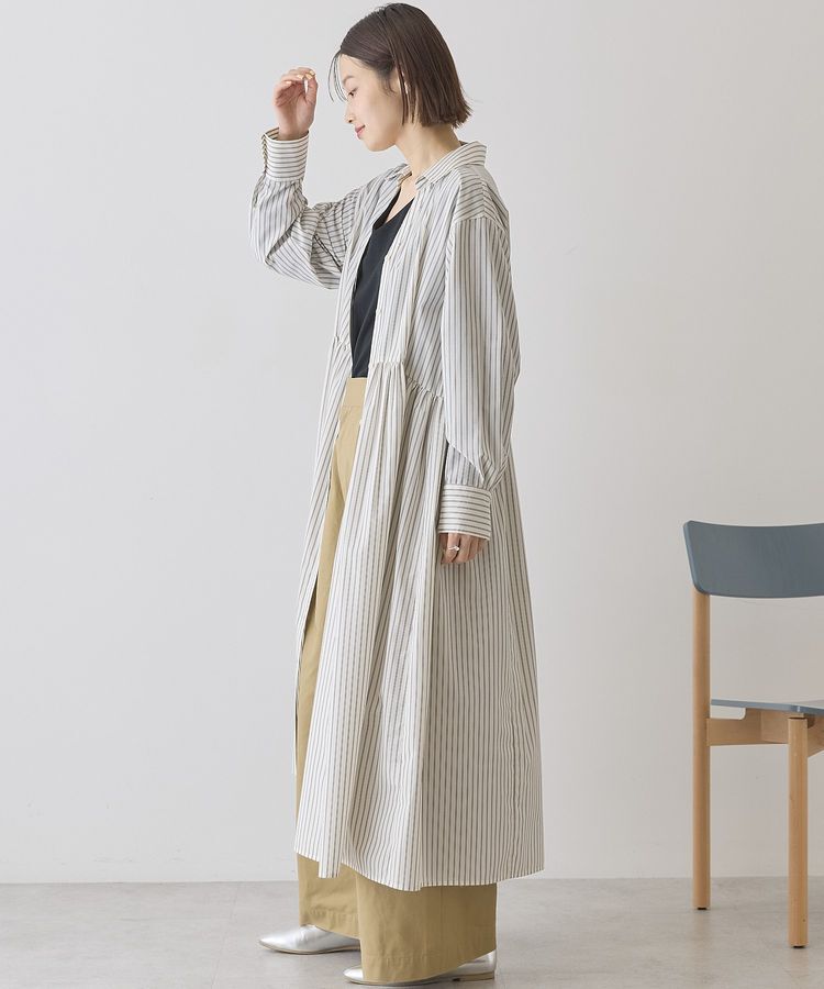 AMERICAN HOLIC「【イージーケア】ギャザーシャツワンピース」|ワンピース|