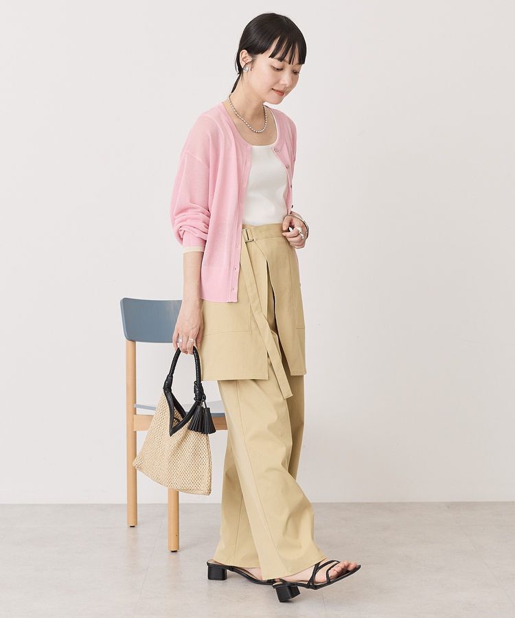 AMERICAN HOLIC「シアー配色ニットカーディガン」|カーディガン|