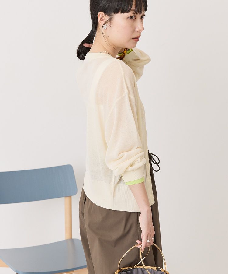 AMERICAN HOLIC「シアー配色ニットカーディガン」|カーディガン|