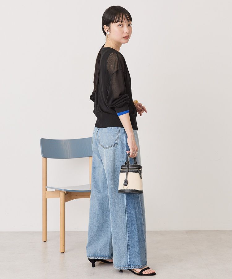 AMERICAN HOLIC「シアー配色ニットカーディガン」|カーディガン|