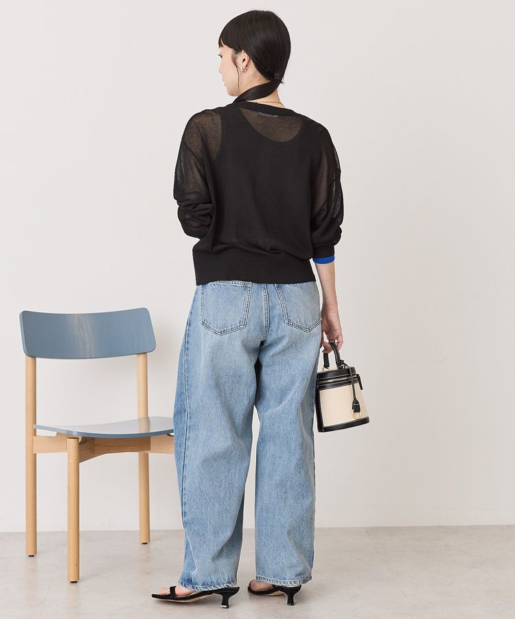 AMERICAN HOLIC「シアー配色ニットカーディガン」|カーディガン|