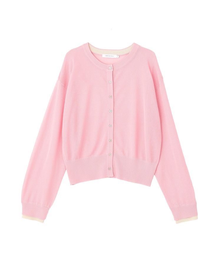 AMERICAN HOLIC「シアー配色ニットカーディガン」|カーディガン|