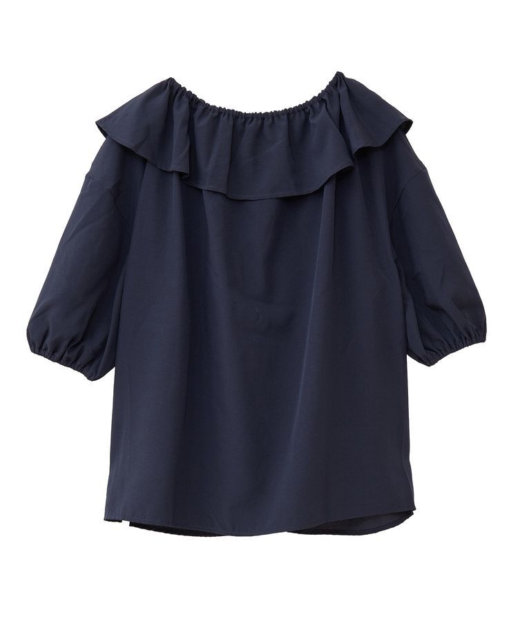 Green Parks「2way フリルショートスリーブブラウス」|シャツ・ブラウス|