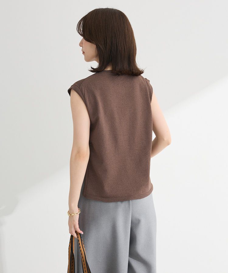 Green Parks「・Petit Fleur ノースリリネンライクニット」|ニット・セーター|