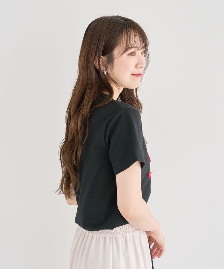 Green Parks「・swing by リボンモチーフコード刺繍TEE」|Tシャツ・カットソー|