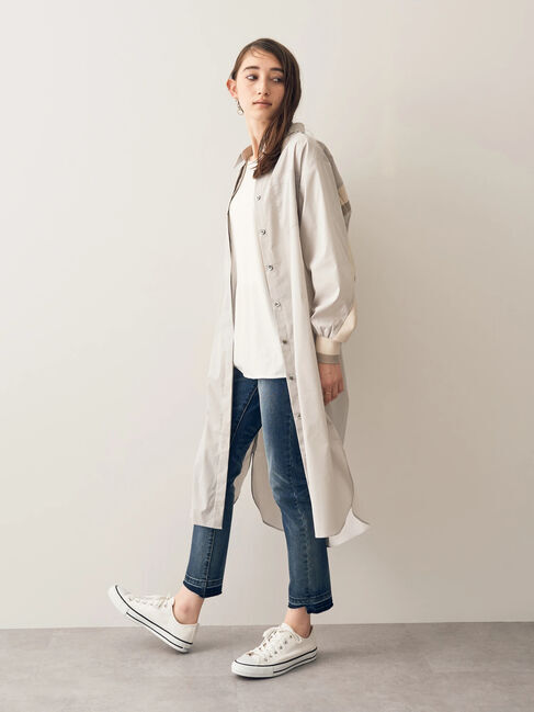 Editt by YECCA VECCA「リブMIXシャツワンピース」|ワンピース|