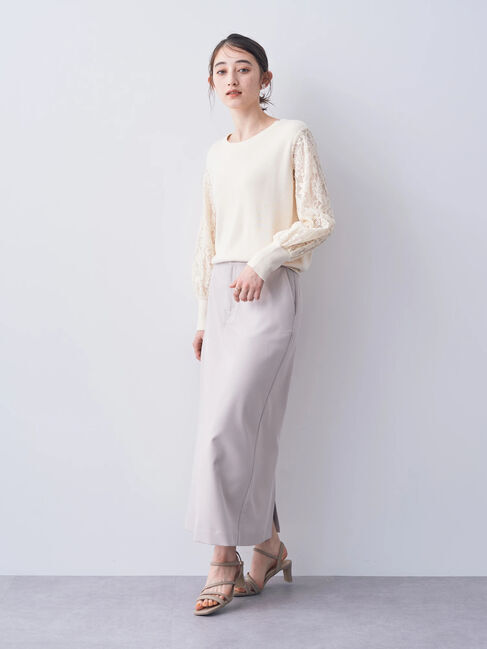 YECCA VECCA「袖レースニット」|ニット・セーター|