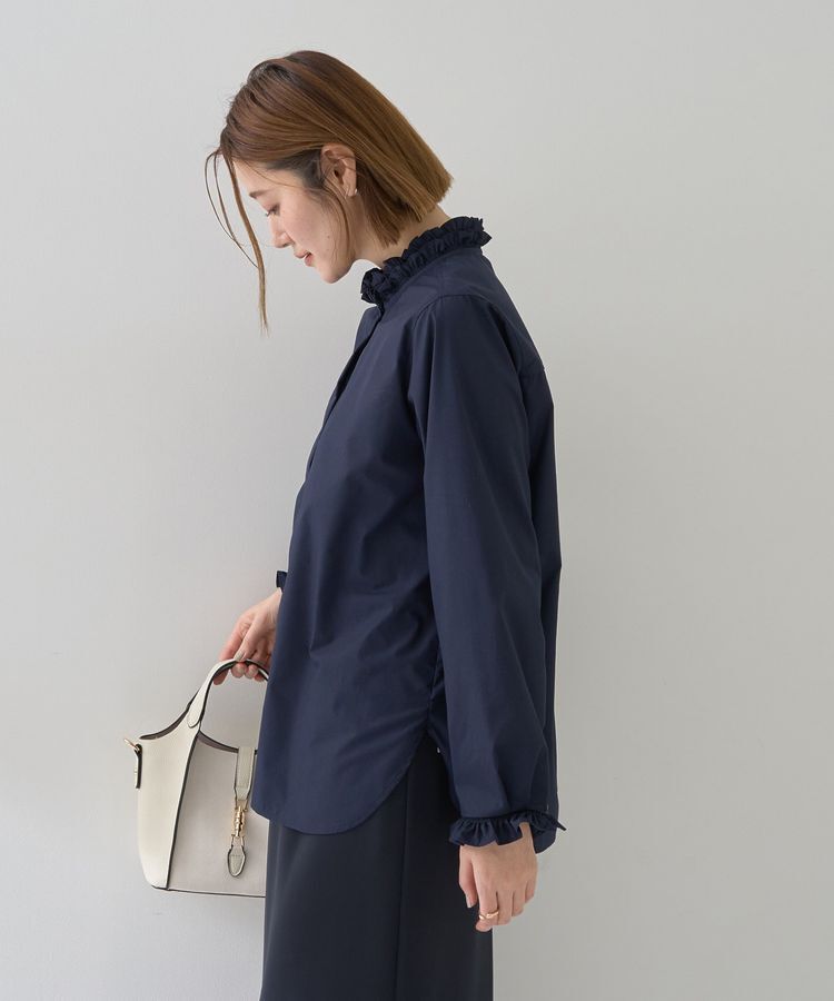 YECCA VECCA「イージーケアフリルカラーシャツ」|シャツ・ブラウス|