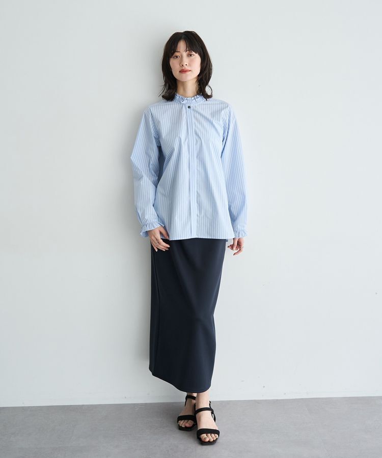 YECCA VECCA「イージーケアフリルカラーシャツ」|シャツ・ブラウス|