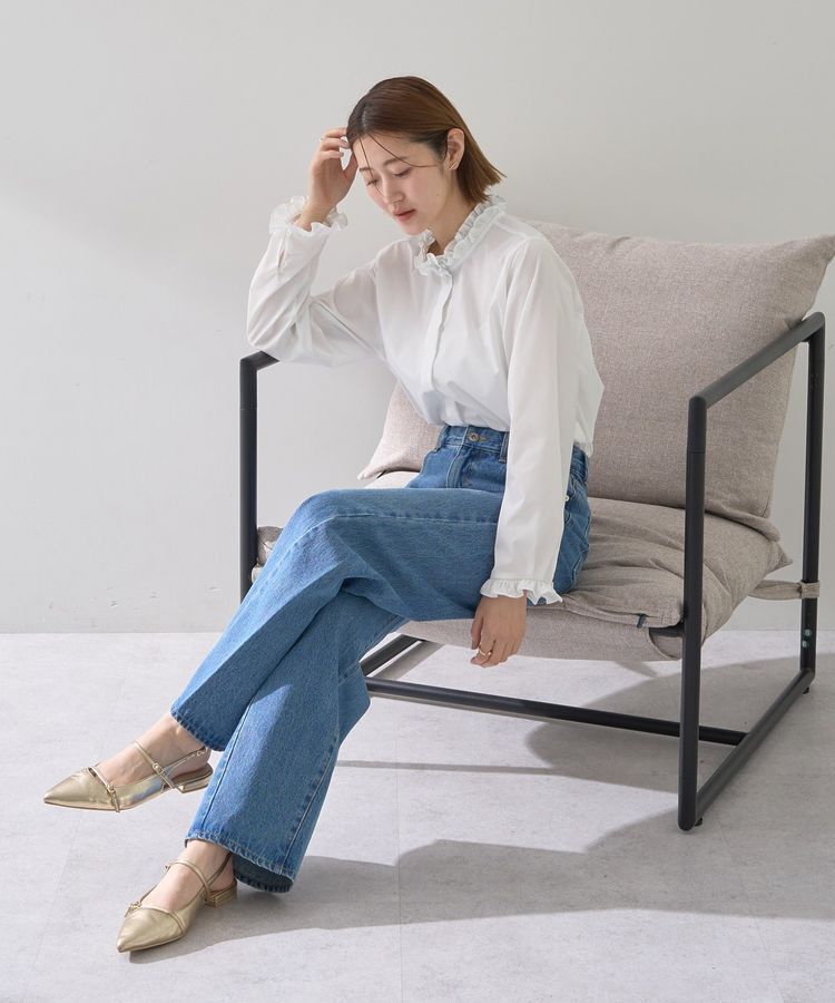 YECCA VECCA「イージーケアフリルカラーシャツ」|シャツ・ブラウス|