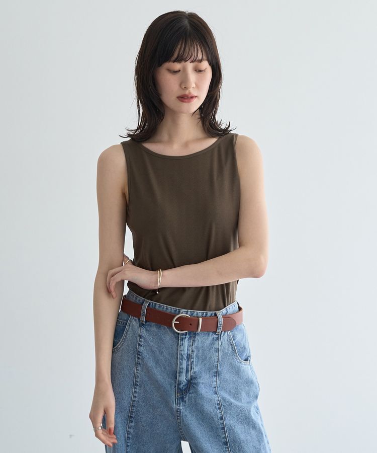 YECCA VECCA「2wayスクエアリブタンクトップ」|キャミソール|
