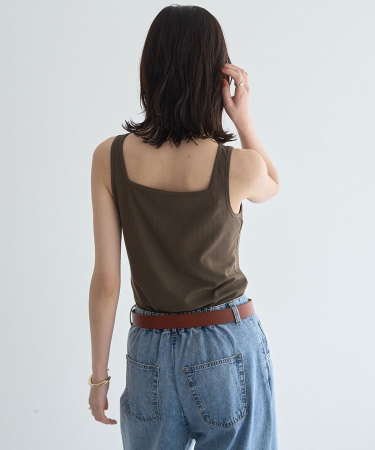 YECCA VECCA「2wayスクエアリブタンクトップ」|キャミソール|