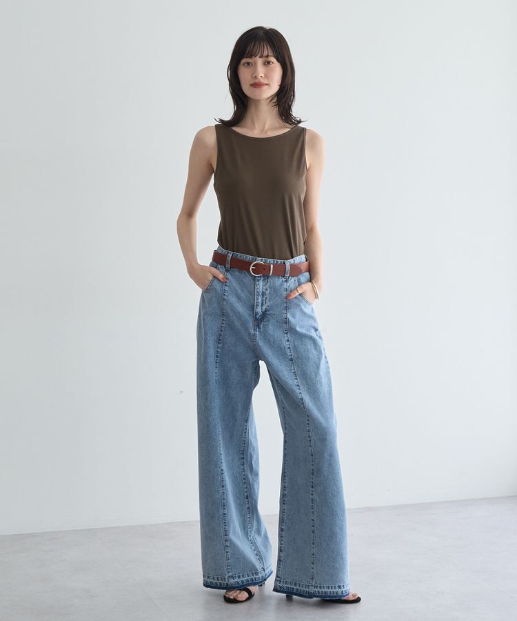 YECCA VECCA「2wayスクエアリブタンクトップ」|キャミソール|