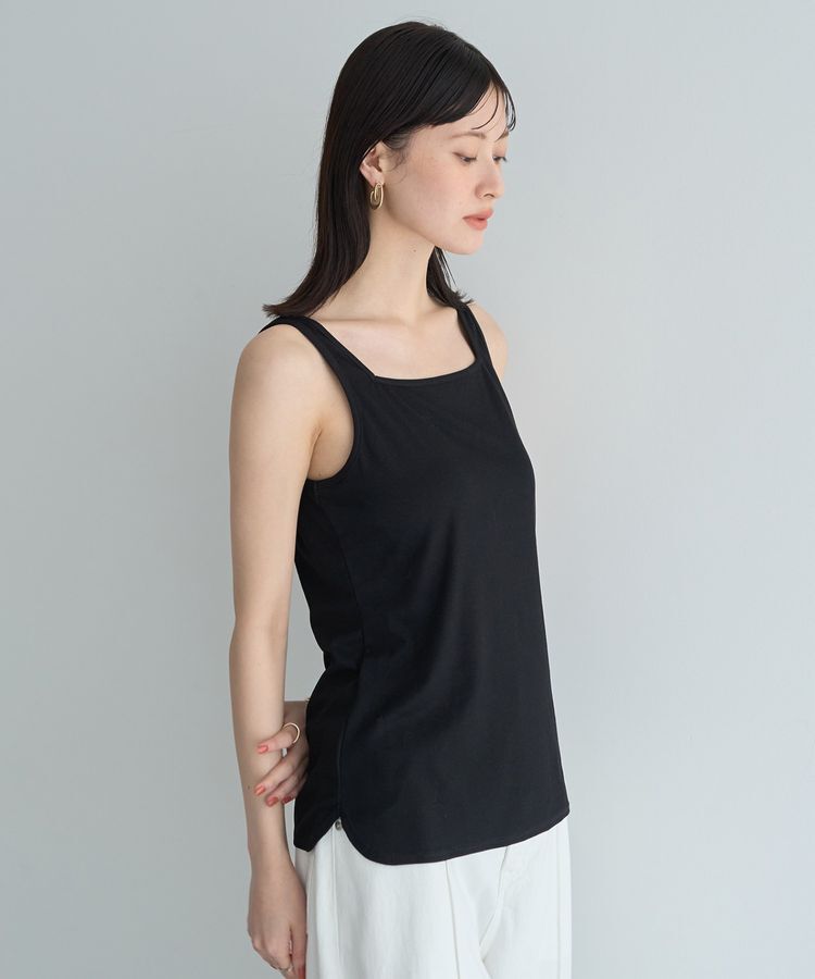 YECCA VECCA「2wayスクエアリブタンクトップ」|キャミソール|