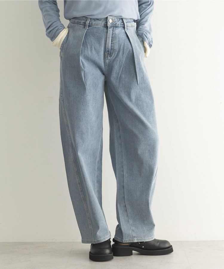 GARAGE OF GOOD CLOTHING「タックコクーンデニムパンツ」|デニム|