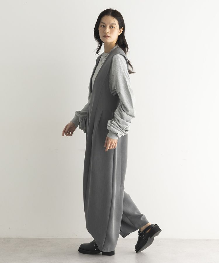 GARAGE OF GOOD CLOTHING「グレーVネックバレルオールインワン」|オールインワン|