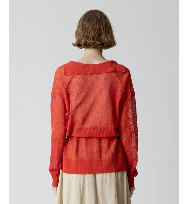 allureville「シアーカノコスキッパーネック プルオーバー」|ニット・セーター|